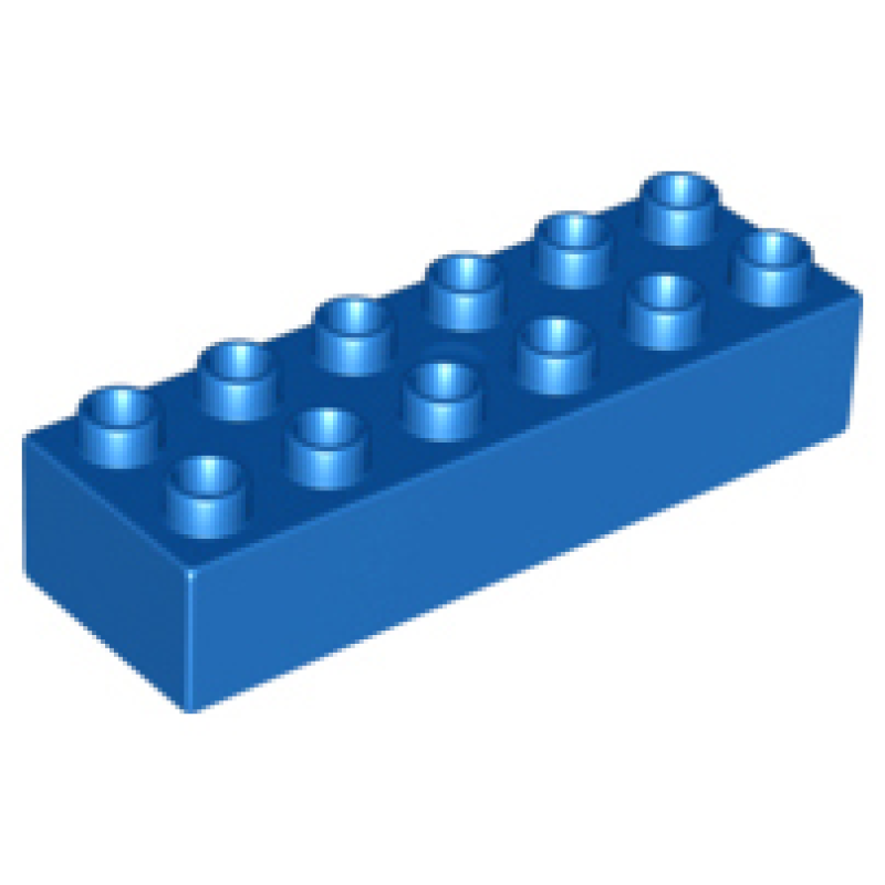 Duplo, Steen 2x6 Blue